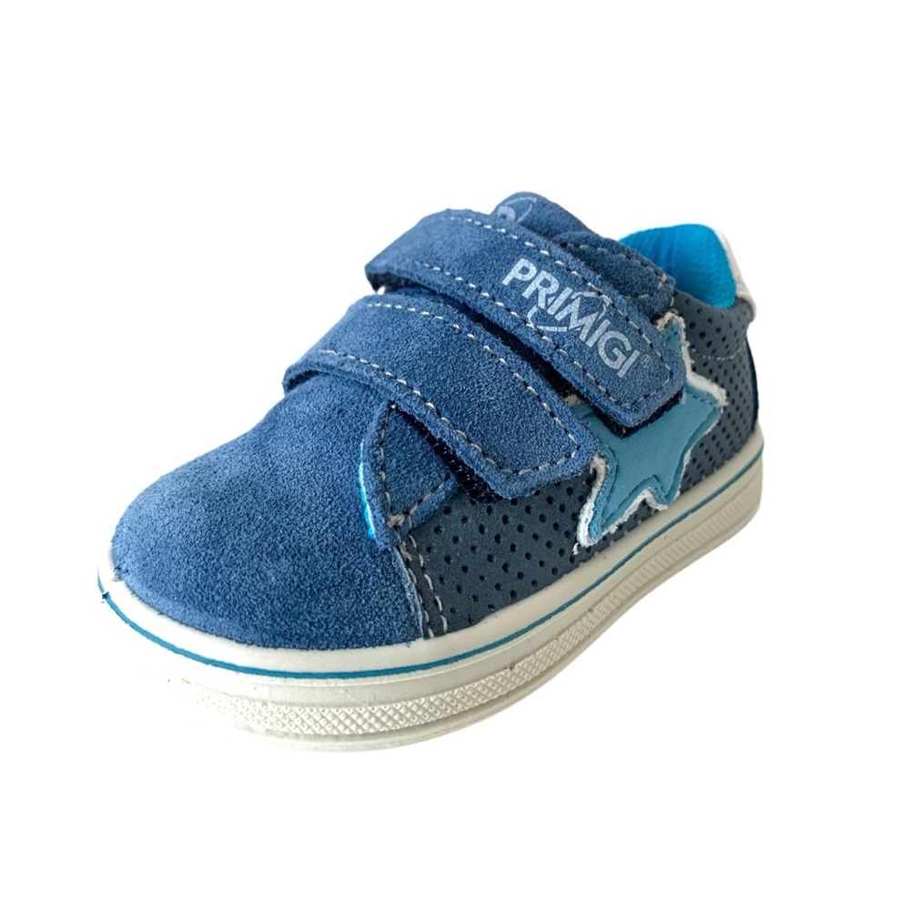 Primigi Toddler Boys Blue Suede Sneakers Size 21/5.5 US